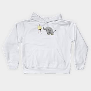 Elephant Drawing Kids Hoodie